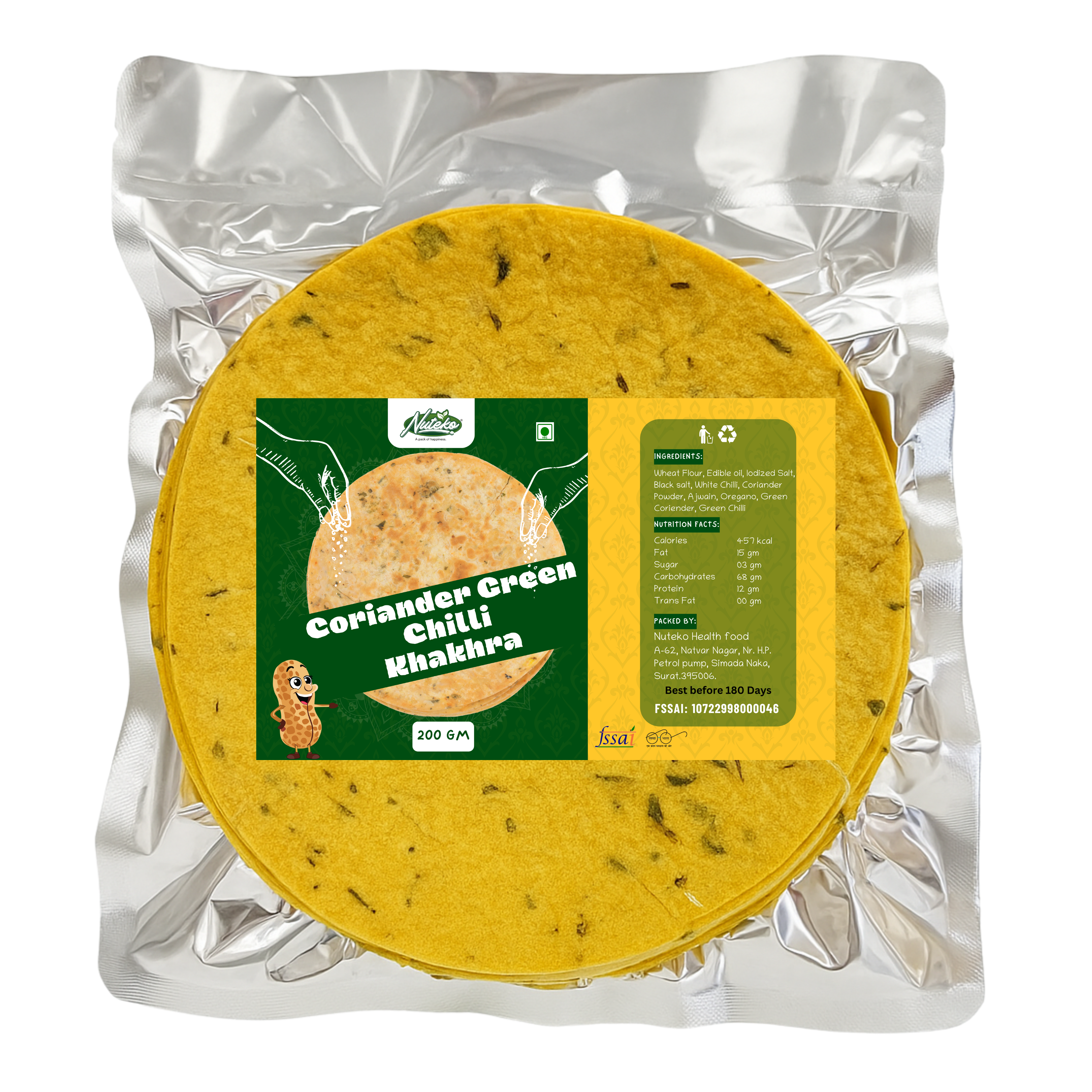 coriander chilli khakhra